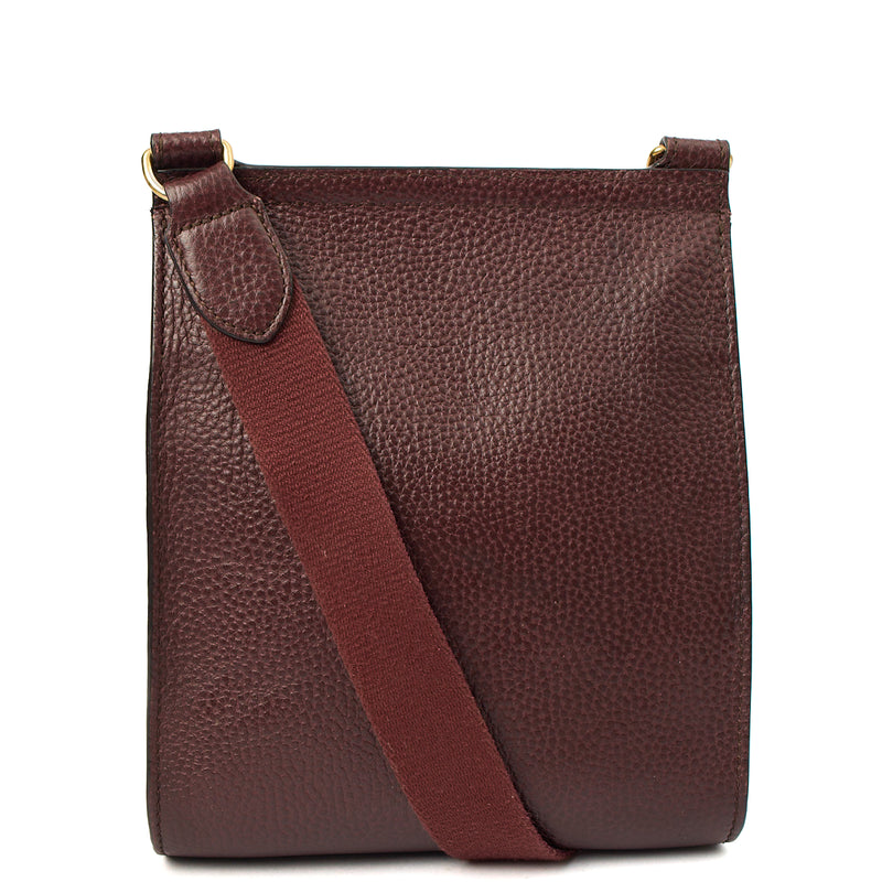 Picture of Mulberry Cross Body Antony - Small in Oxblood, Calfskin Leather