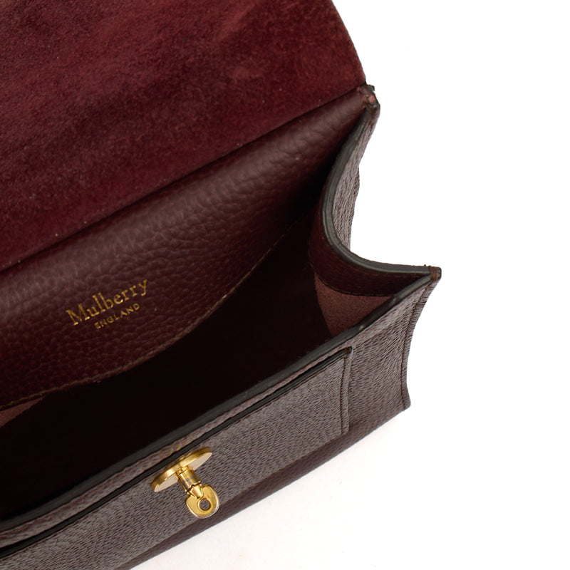 Picture of Mulberry Cross Body Antony - Small in Oxblood, Calfskin Leather