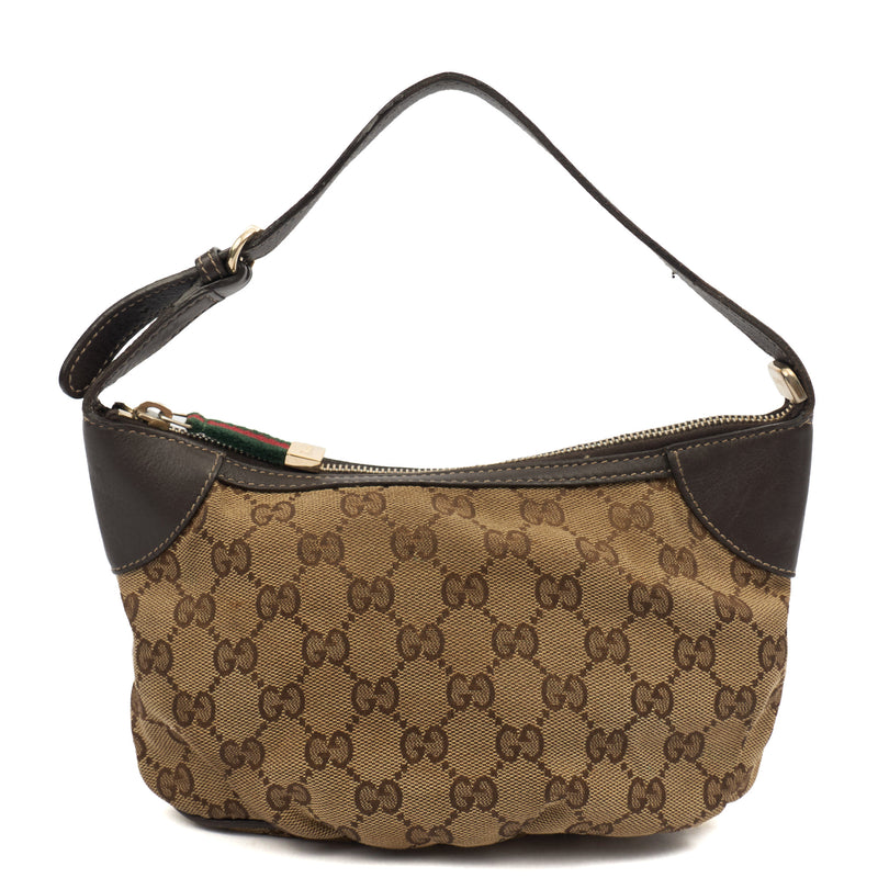Picture of Gucci Mini Bag Pochette in Brown, GG Canvas