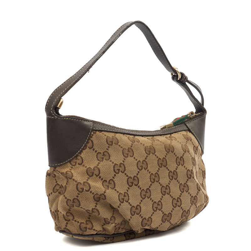 Picture of Gucci Mini Bag Pochette in Brown, GG Canvas