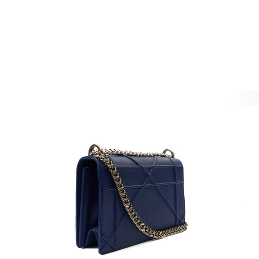 Picture of Christian Dior Shoulder Bag Diorama - Medium in Blue, Leather