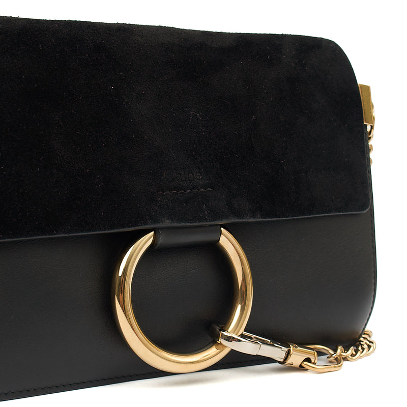 Picture of Chloe Cross Body Faye - Wallet on Strap in Black, Leather