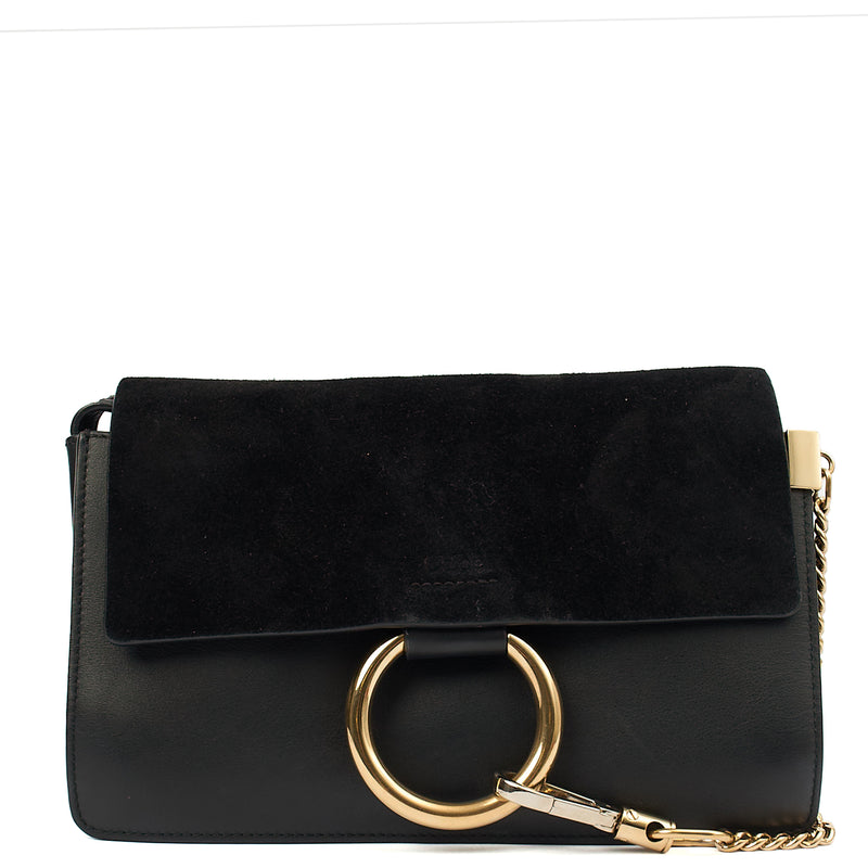 Picture of Chloe Cross Body Faye - Wallet on Strap in Black, Leather