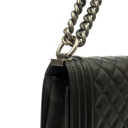 Picture of Chanel Shoulder Bag Boy - Large in Black, Calfskin Leather