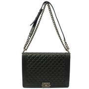 Picture of Chanel Shoulder Bag Boy - Large in Black, Calfskin Leather
