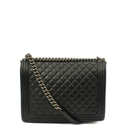 Picture of Chanel Shoulder Bag Boy - Large in Black, Calfskin Leather