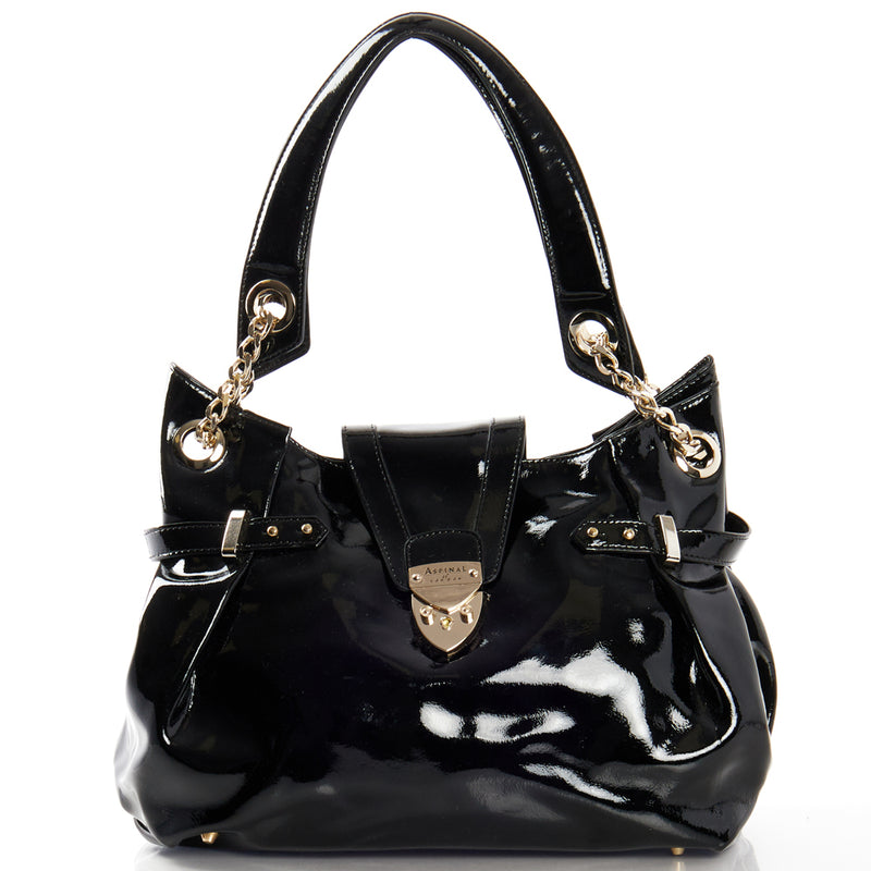 Picture of Aspinal of London Tote Berkeley in Black, Leather