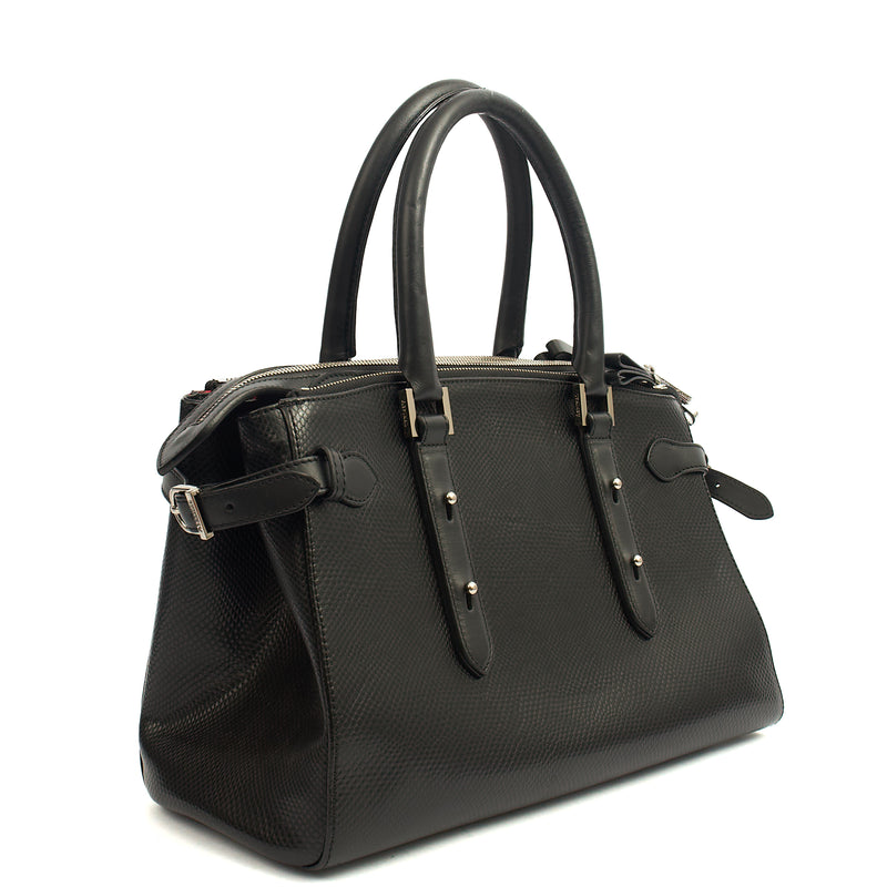 Picture of Aspinal of London Tote London Tote - Midi in Black, Leather