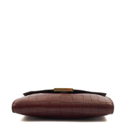 Picture of Mulberry Shoulder Bag Delphie in Oxblood, Exotic Effect Leather
