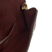 Picture of Mulberry Shoulder Bag Delphie in Oxblood, Exotic Effect Leather