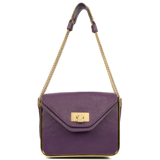 Picture of Chloe Shoulder Bag Sally - Medium in Purple, Calfskin Leather