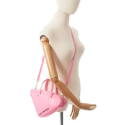 Picture of Balenciaga Top Handle Triangle Duffle S  in Pink, Leather