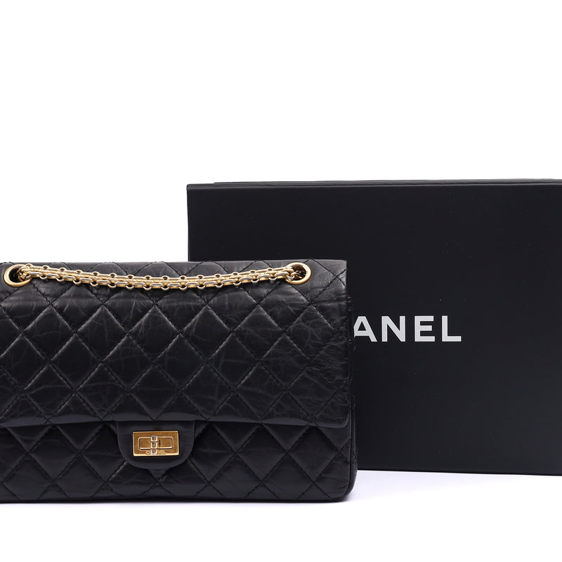 Picture of Chanel Shoulder Bag 2.55 Reissue in Black, Crinkled Calfskin Leather