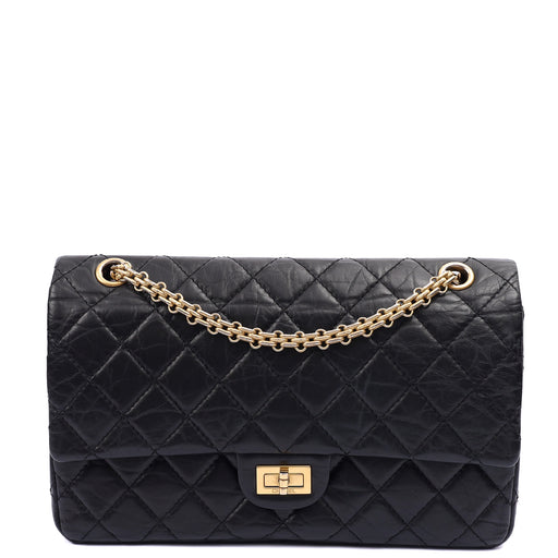 Picture of Chanel Shoulder Bag 2.55 Reissue in Black, Crinkled Calfskin Leather