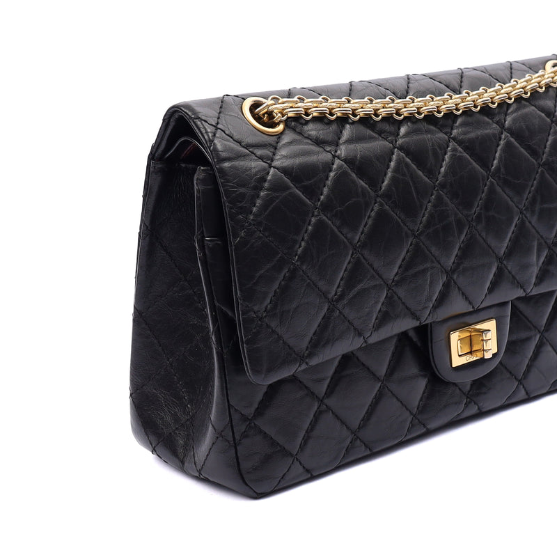 Picture of Chanel Shoulder Bag 2.55 Reissue in Black, Crinkled Calfskin Leather