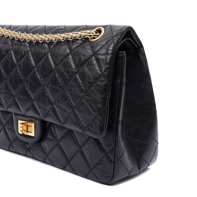 Picture of Chanel Shoulder Bag 2.55 Reissue in Black, Crinkled Calfskin Leather