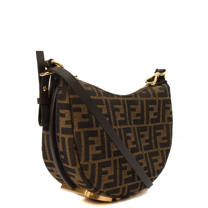 Picture of Fendi Shoulder Bag Fendigraphy Small in Brown Jacquard FF, Fabric