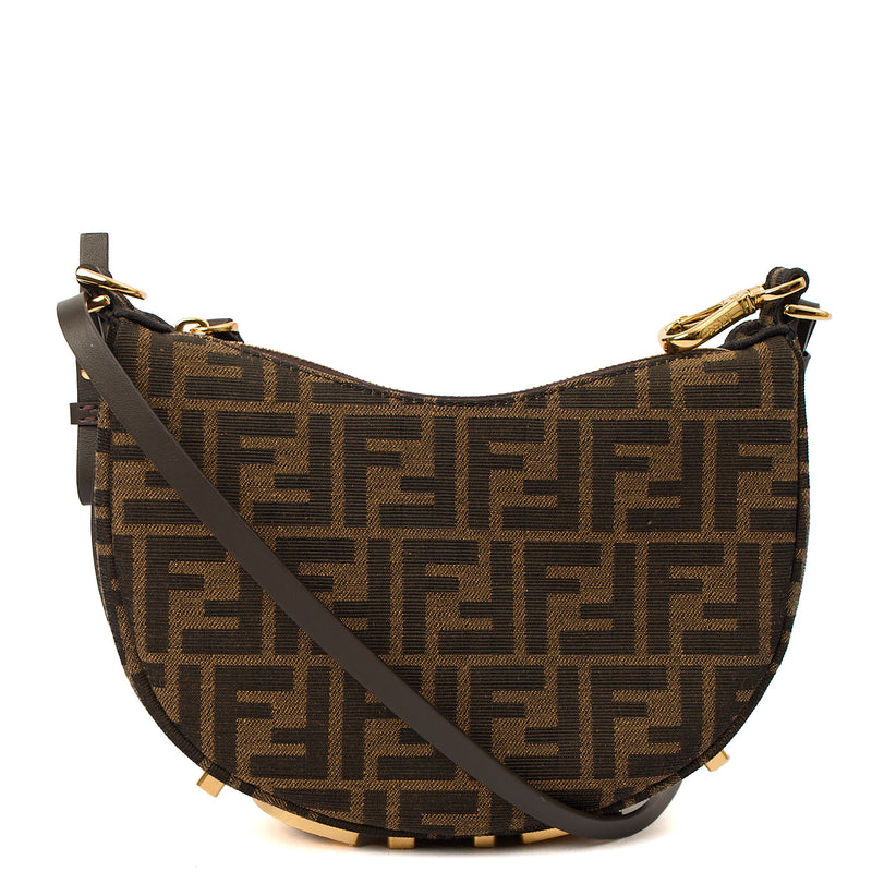 Picture of Fendi Shoulder Bag Fendigraphy Small in Brown Jacquard FF, Fabric