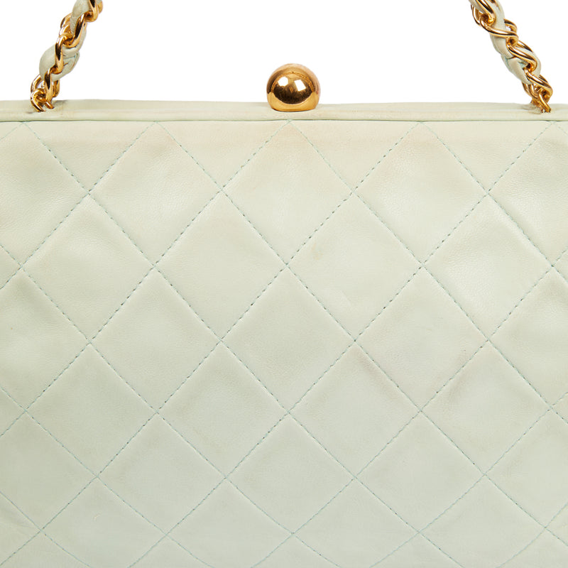 Picture of Chanel Shoulder Bag Clutch in Green, Lambskin Leather