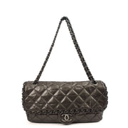 Picture of Chanel Shoulder Bag Flap Bag in Metallic, Calfskin Leather
