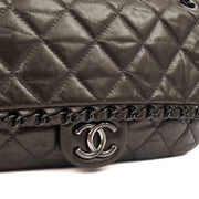 Picture of Chanel Shoulder Bag Flap Bag in Metallic, Calfskin Leather