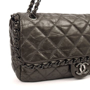 Picture of Chanel Shoulder Bag Flap Bag in Metallic, Calfskin Leather