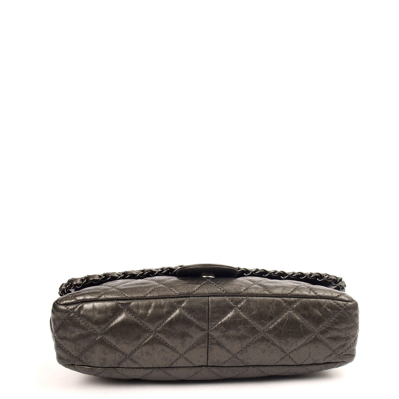 Picture of Chanel Shoulder Bag Flap Bag in Metallic, Calfskin Leather