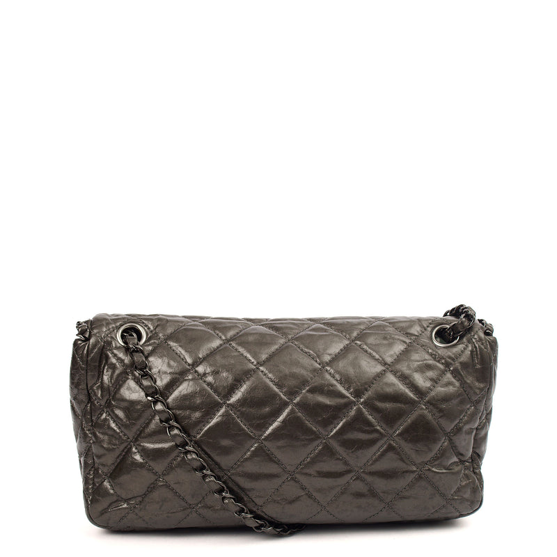 Picture of Chanel Shoulder Bag Flap Bag in Metallic, Calfskin Leather