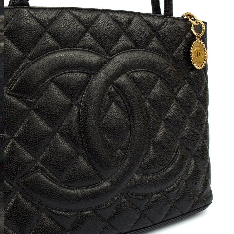 Picture of Chanel Tote Medaillon Tote in Black, Caviar Leather