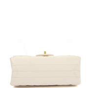 Picture of Chanel Cross Body Chevron Flap Bag  in White, Calfskin Leather