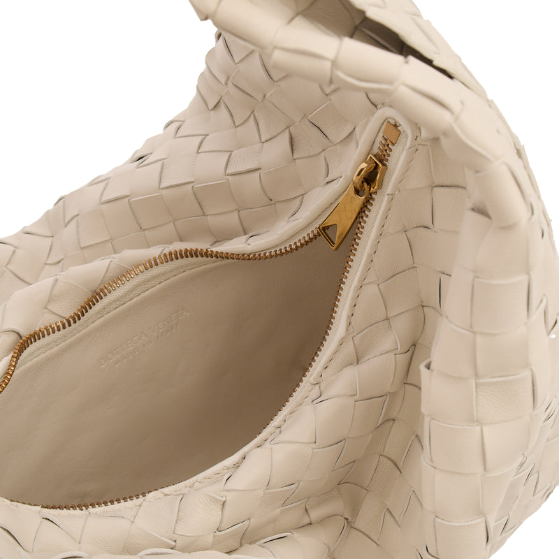 Picture of Bottega Veneta Tote Foulard in White, Intrecciato Nappa
