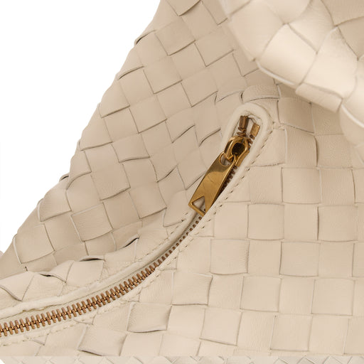 Picture of Bottega Veneta Tote Foulard in White, Intrecciato Nappa