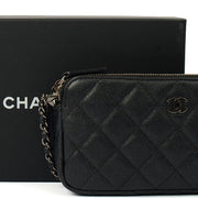 Picture of Chanel Cross Body Double Zip Crossbody in Black, Caviar Leather