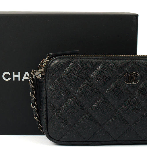 Picture of Chanel Cross Body Double Zip Crossbody in Black, Caviar Leather