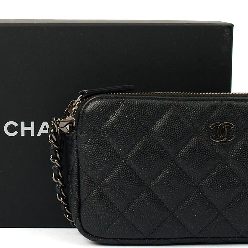 Picture of Chanel Cross Body Double Zip Crossbody in Black, Caviar Leather