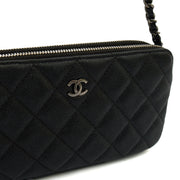 Picture of Chanel Cross Body Double Zip Crossbody in Black, Caviar Leather