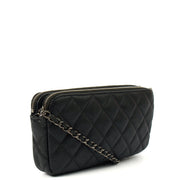 Picture of Chanel Cross Body Double Zip Crossbody in Black, Caviar Leather
