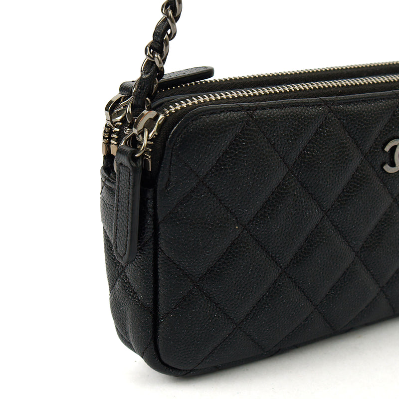 Picture of Chanel Cross Body Double Zip Crossbody in Black, Caviar Leather