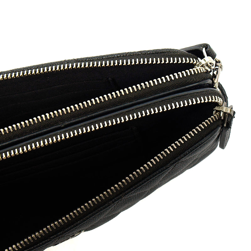 Picture of Chanel Cross Body Double Zip Crossbody in Black, Caviar Leather
