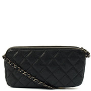 Picture of Chanel Cross Body Double Zip Crossbody in Black, Caviar Leather