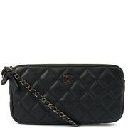 Picture of Chanel Cross Body Double Zip Crossbody in Black, Caviar Leather