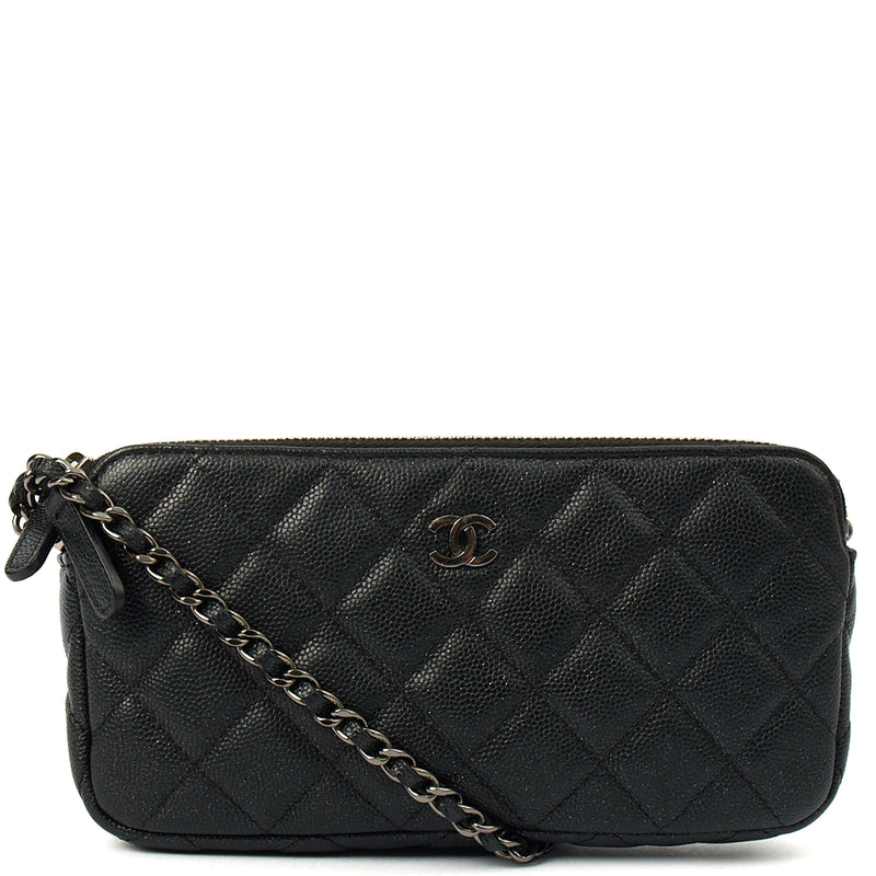 Picture of Chanel Cross Body Double Zip Crossbody in Black, Caviar Leather