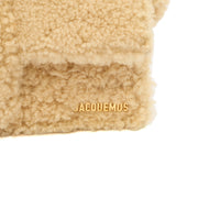 Picture of Jacquemus Shoulder Bag Le Bambinou in Cream, Shearling