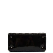 Picture of Christian Dior Top Handle Lady Dior - Medium in Black, Patent Leather