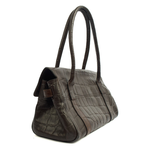 Picture of Mulberry Shoulder Bag Bayswater East West in Brown, Exotic Effect Leather