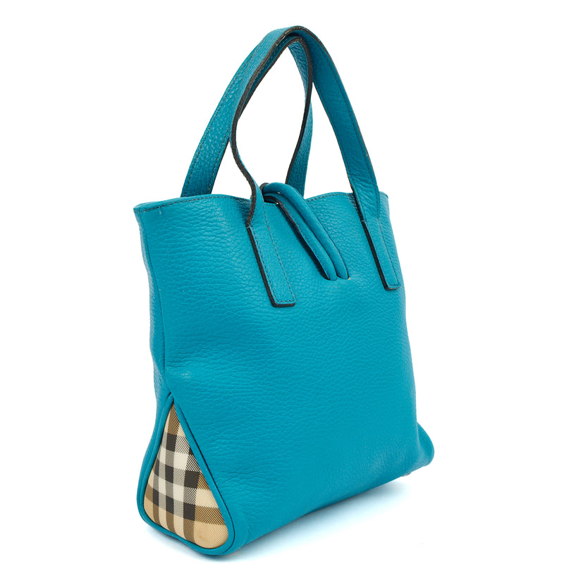 Picture of Burberry Tote Tote in Blue, Leather