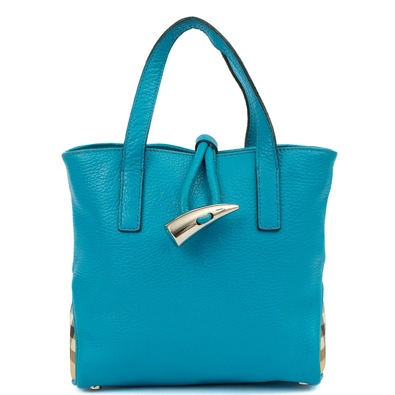 Picture of Burberry Tote Tote in Blue, Leather