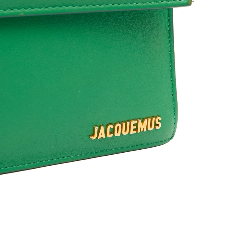 Picture of Jacquemus Cross Body Le Grand Bambino in Green, Leather