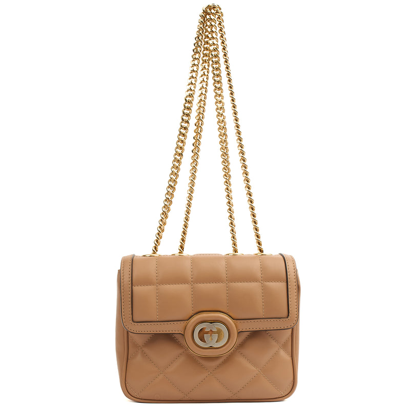 Picture of Gucci Cross Body Deco Shoulder - Small in Brown, Leather
