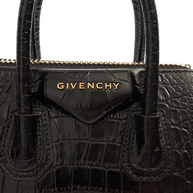 Picture of Givenchy Top Handle Antigona - Mini in Black, Exotic Effect Leather